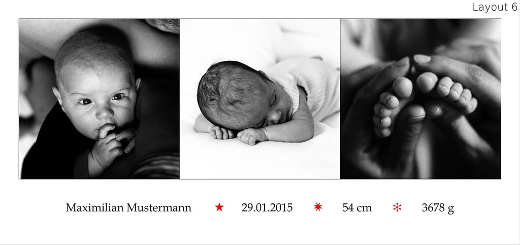 Baby Dankeskarten Geburt auf Fine Art Papier aus Baumwolle von rvk-fotografie.de in Hamburg